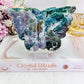 Wow!!! She is BEAUTIFUL!!! Chunky 14.5cm Large Ocean Jasper Perfectly Carved Butterfly On Stand