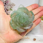 Watermelon Fluorite Carved Flower | Rose On Stand 10cm 250g