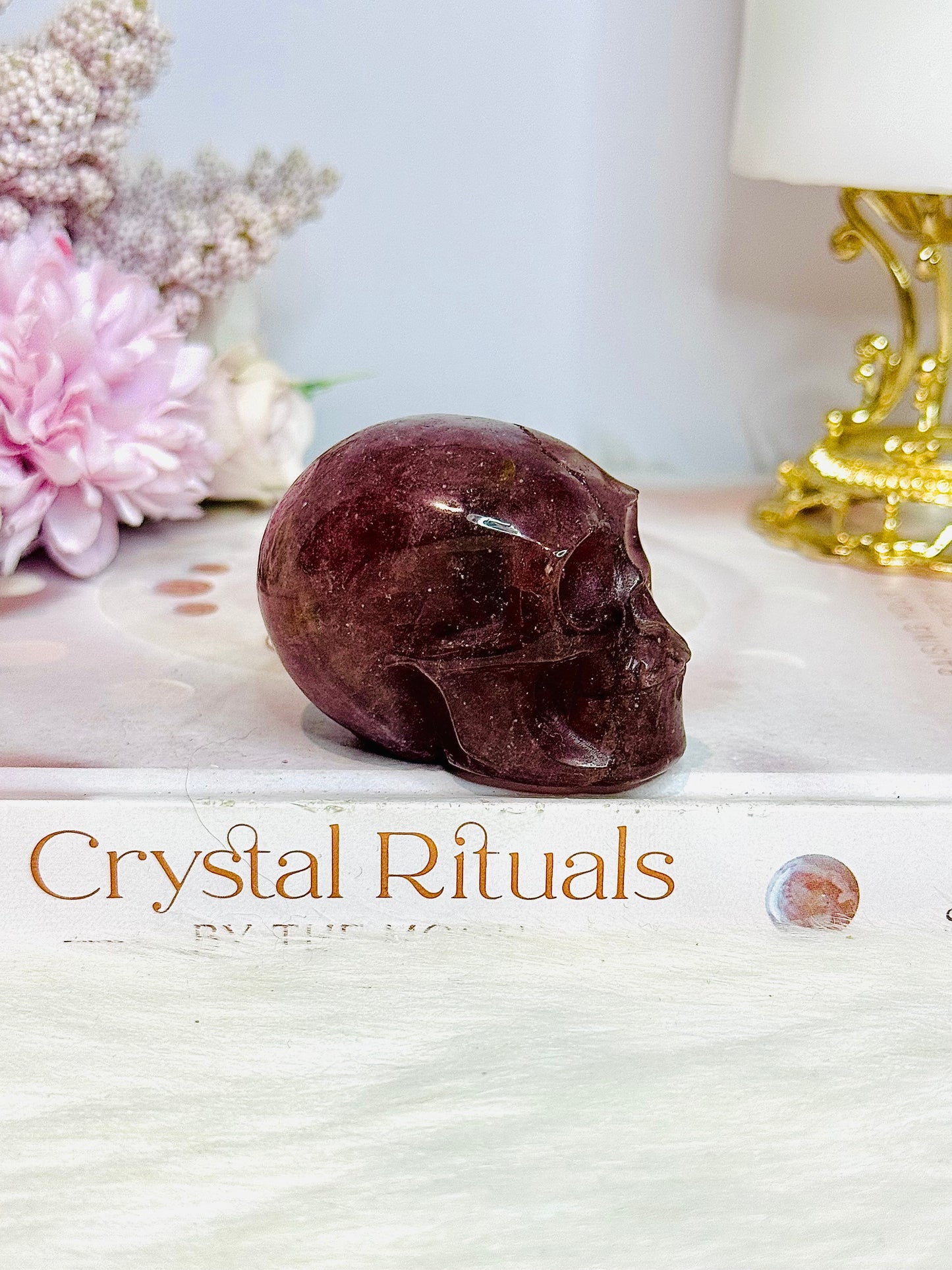 Strawberry Quartz Carved Skull 5.5cm