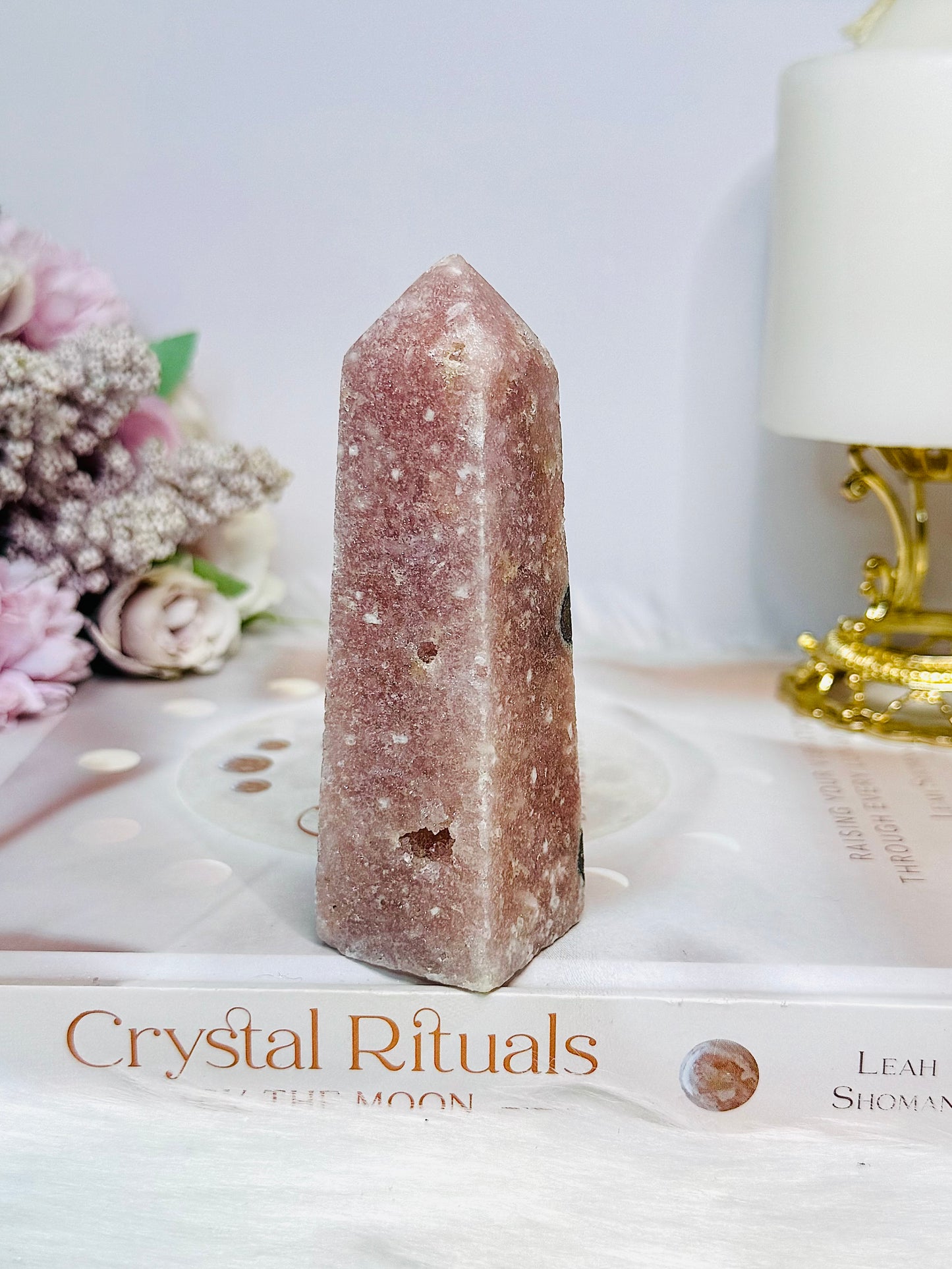 Pink Amethyst Druzy Tower | Obelisk 10.5cm