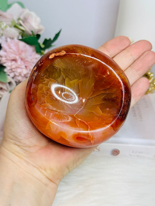 Carnelian Carved Chunky Bowl 486g