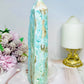 Large Blue Hemimorphite Druzy Tower 20cm