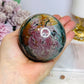 Large Ocean Jasper Sphere On Stand 516g