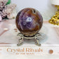 Amethyst X Agate Sphere on Stand 276g