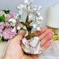 Natural Pink Tourmaline Carved Tree 14cm