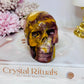 Mookaite Jasper Carved Skull 8.5cm 431g
