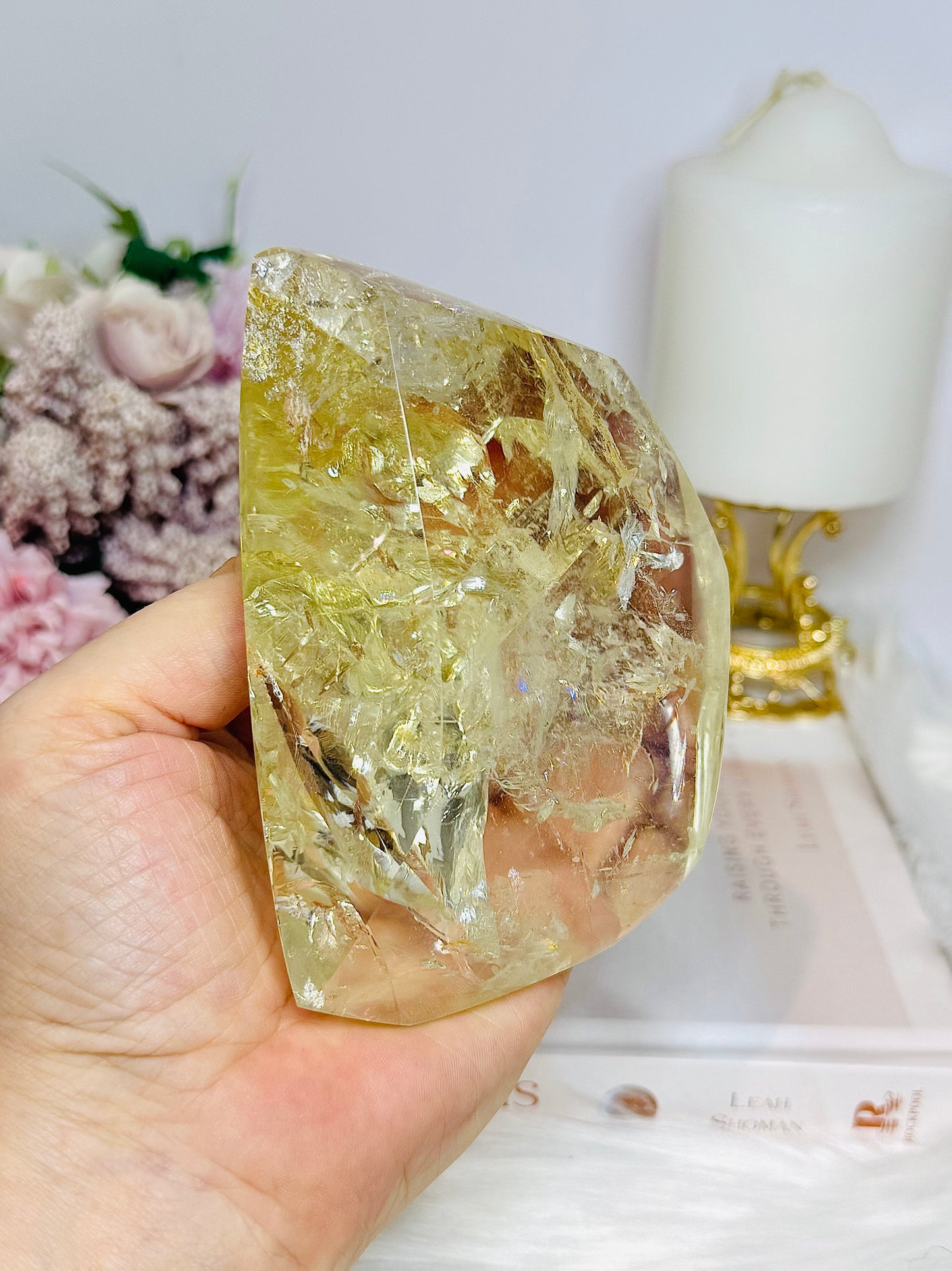✨ SALE ✨ Large Citrine Freeform Full of Rainbows 11cm 402g
