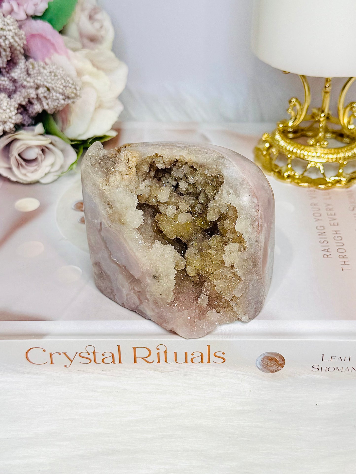 Large Natural Pink Amethyst Druzy Freeform 424g