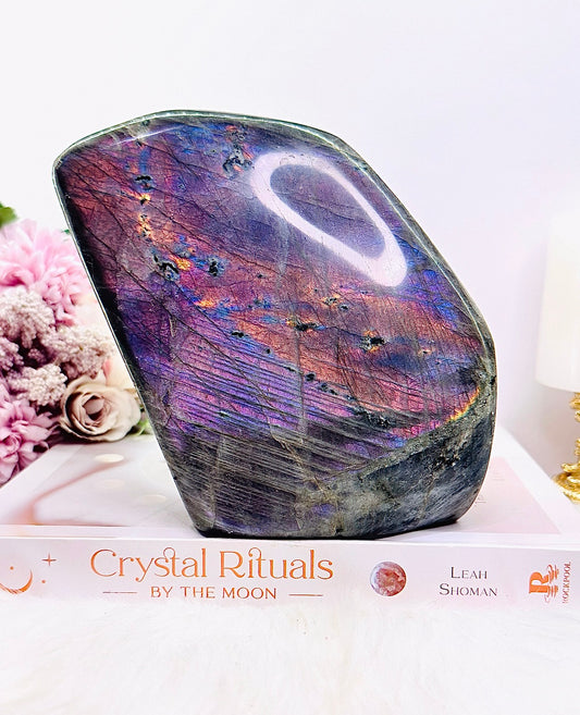 Fabulous Huge Labradorite Freeform 1.79KG with Hot Pink & Purple Flash