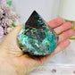 Azurite with Malachite Polished Point 427g