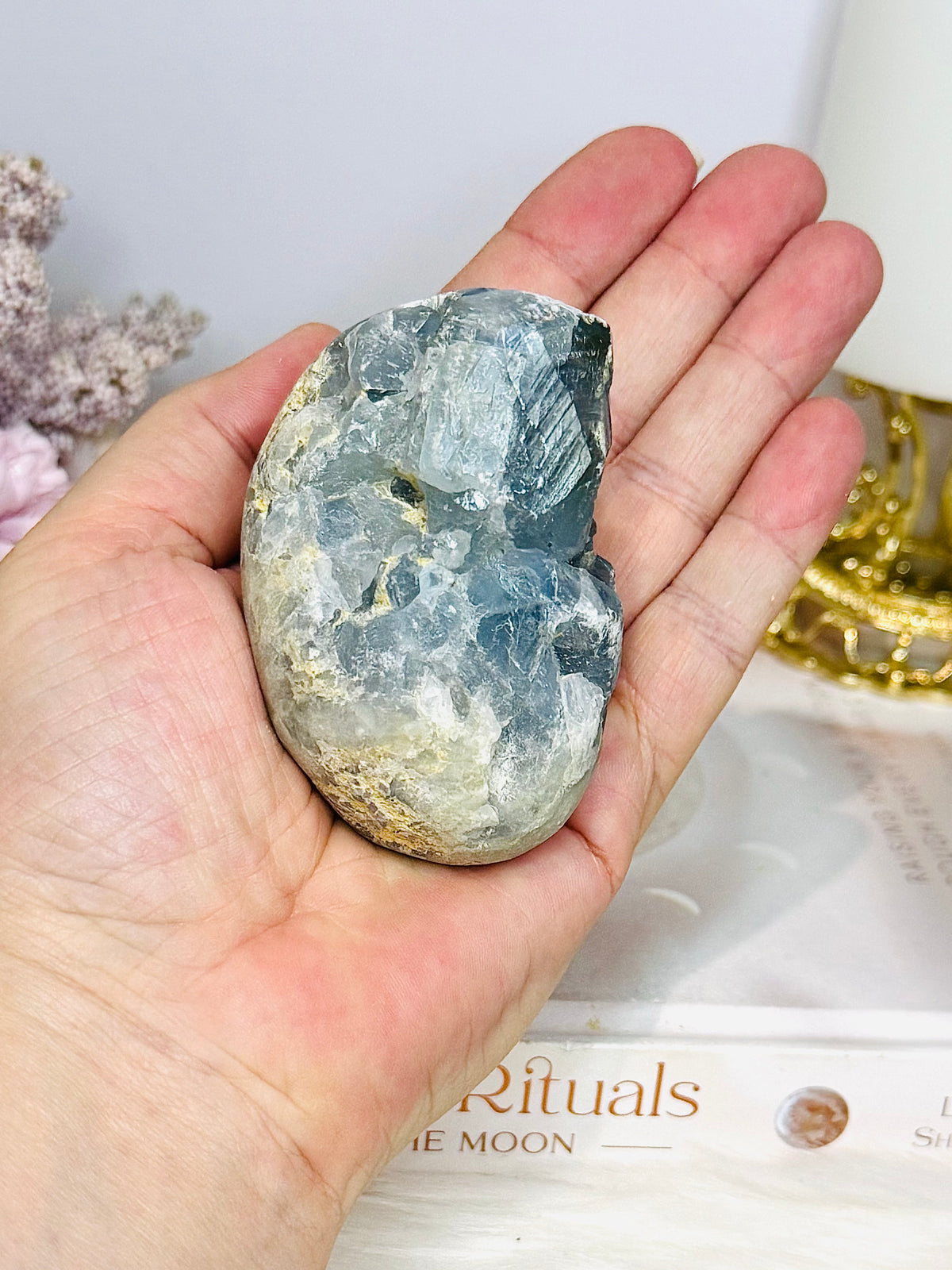 Blue Celestite Freeform 309g