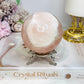 Large Rose Quartz Sphere on Stand 481g