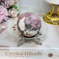 High Grade Pink Tourmaline Sphere on Stand 199g