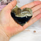 Volcano Agate Carved Heart 7cm (UV Reactive)