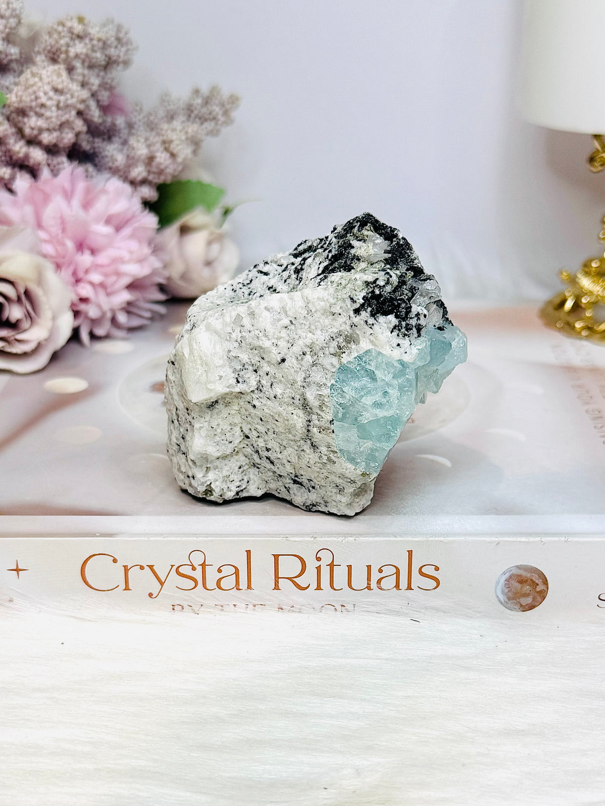 Natural Aquamarine On Matrix Specimen 224g