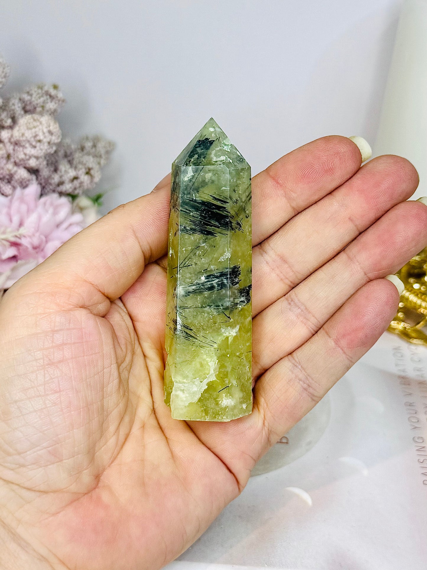 Prehnite Druzy Tower 8.5cm