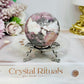 High Grade Pink Tourmaline Sphere on Stand 199g