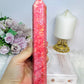Rare Large Thulite Tower with Epidote Inclusions 20cm (Rich in colour)