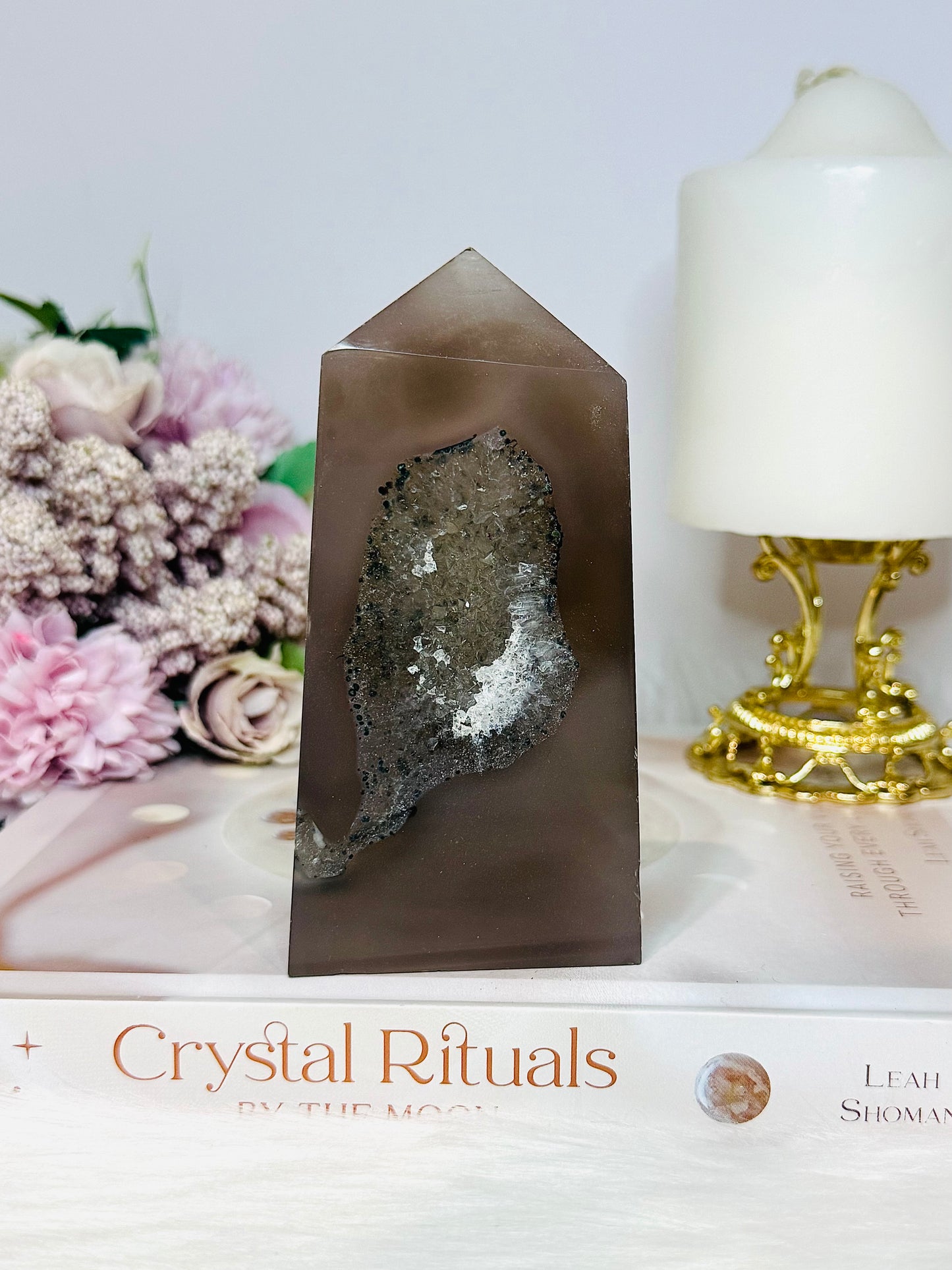 Druzy Agate Tower 11cm