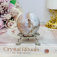 Druzy Flower Agate Sphere on Stand 172g