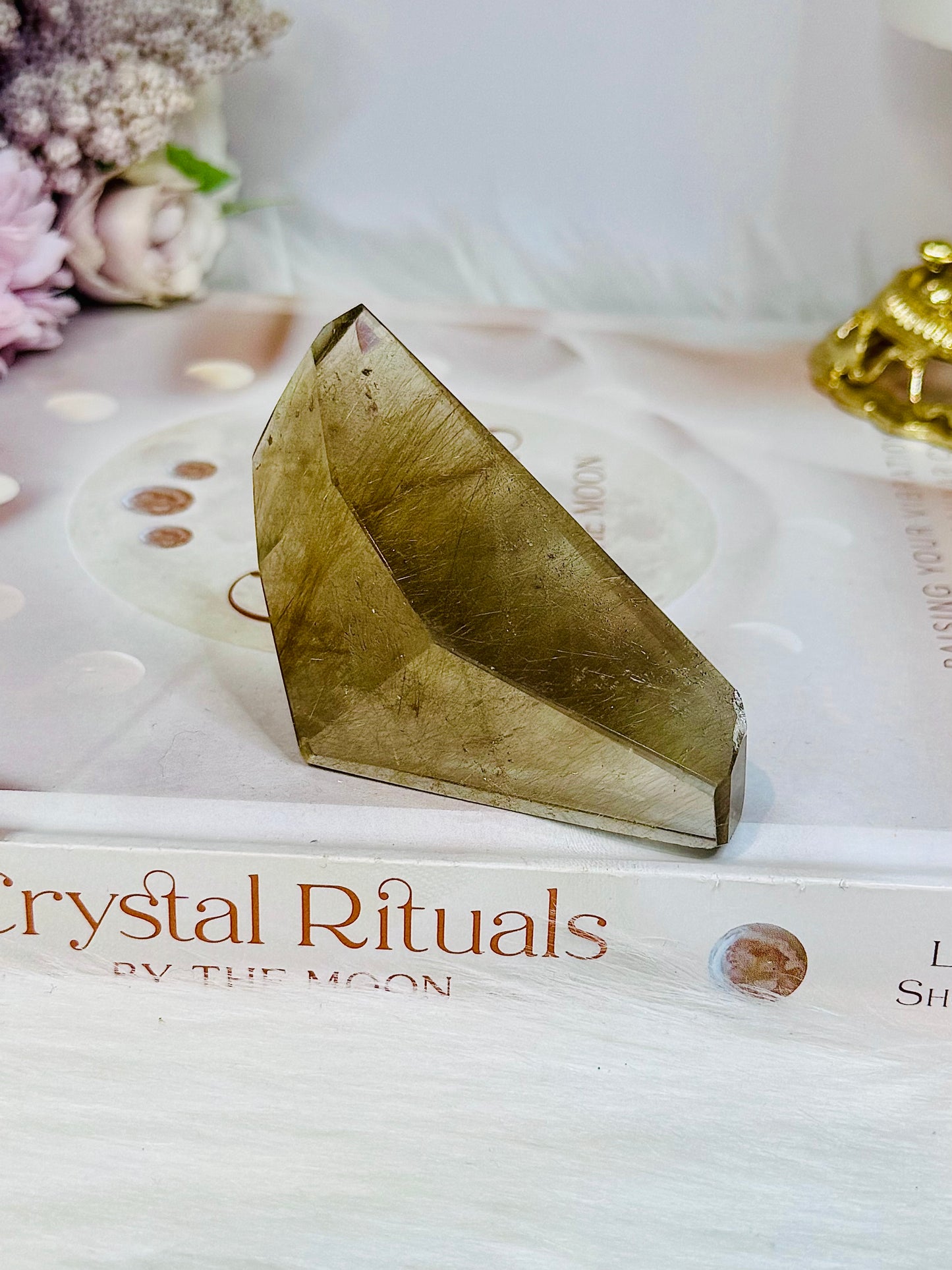 Golden Rutile Smokey Quartz Freeform 8cm