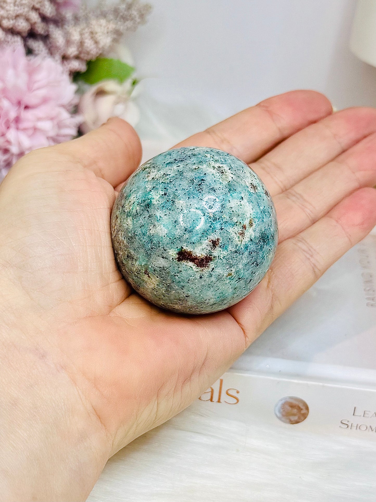 Amazonite Sphere on Stand 166g