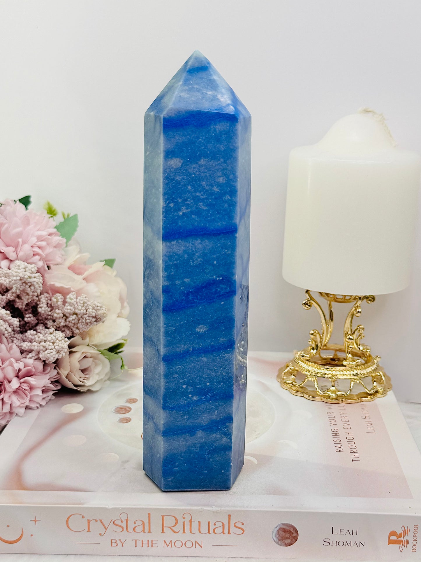 Stunning Natural Large Chunky Blue Aventurine Tower 19cm