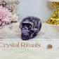 Chevron Amethyst Carved Skull 6cm