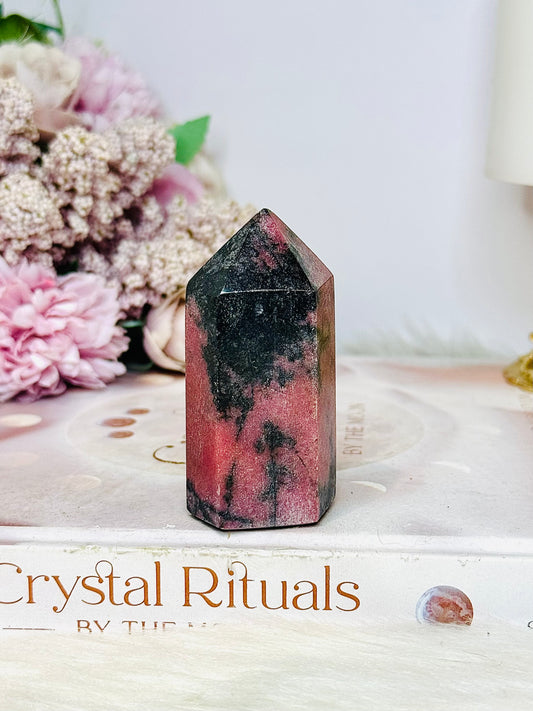 Chunky High Grade Rhodonite Tower 7cm