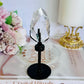 Classy & Fabulous High Grade Clear Quartz Faceted Diamond on Stand 14cm Tall