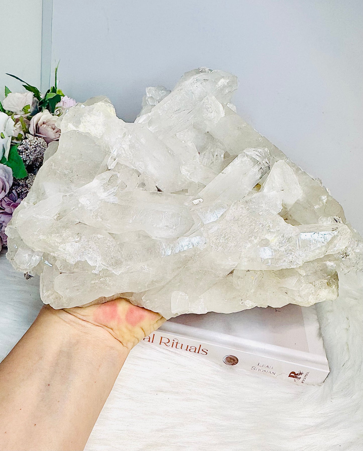 Huge Clear Quartz Natural Specimen Cluster on Stand 2.6KG 21cm
