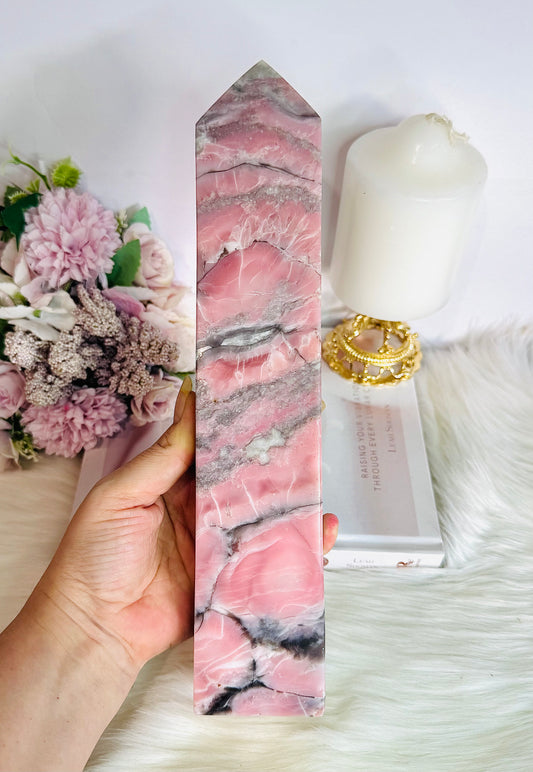 Huge Pink Opal Tower 28cm 1.09KG