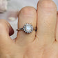 Moonstone Adjustable Ring with Blue Flash
