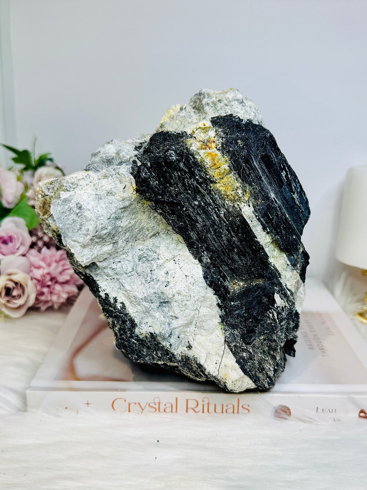 Huge Black Tourmaline Specimen 2.9KG