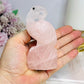 Rose Quartz Flamingo Carving 12cm