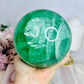 Huge High Grade Green Fluorite Sphere with Rainbows on Stand 2.4KG