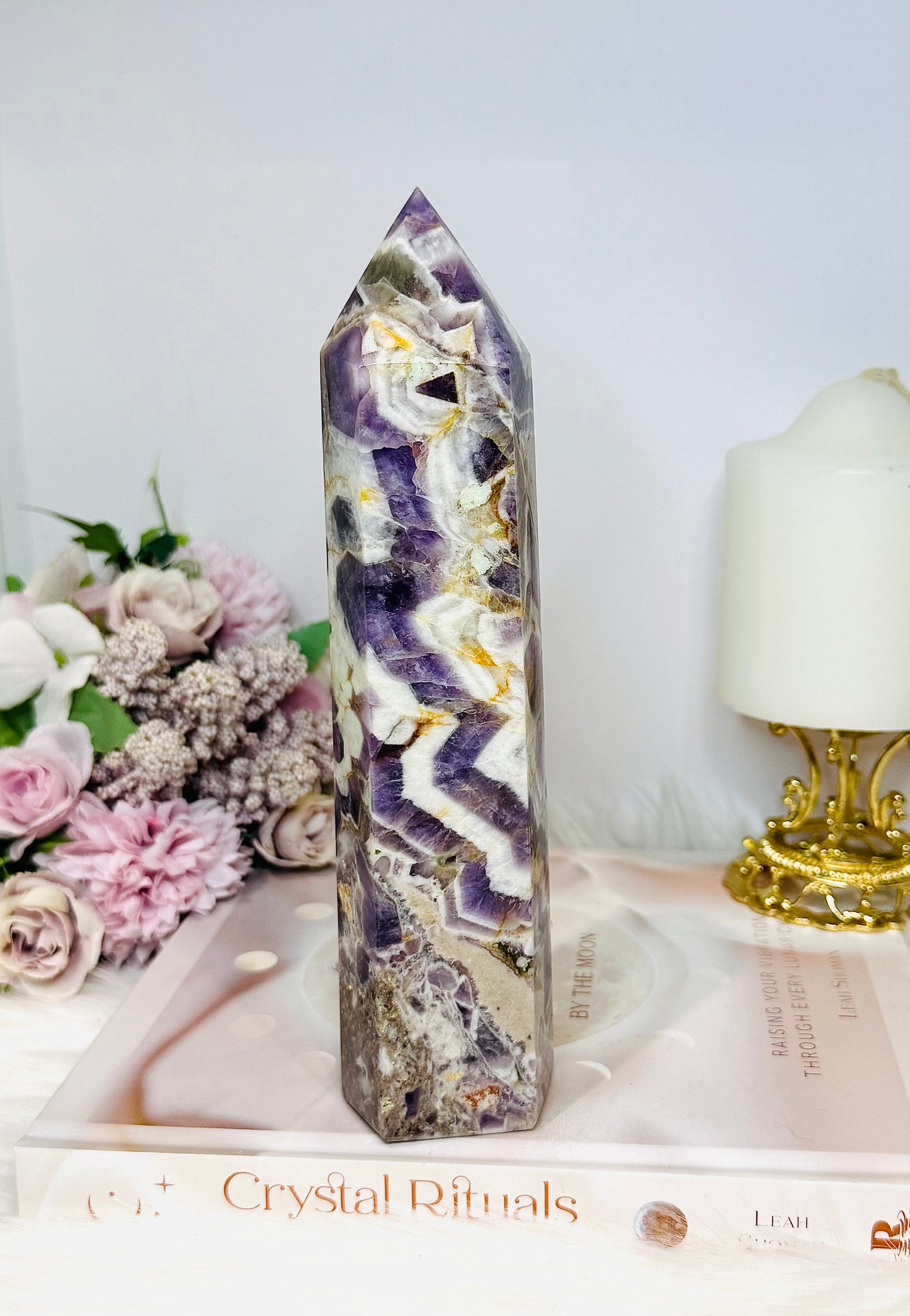 Large Dream | Chevron Amethyst Tower 20.5cm 742g