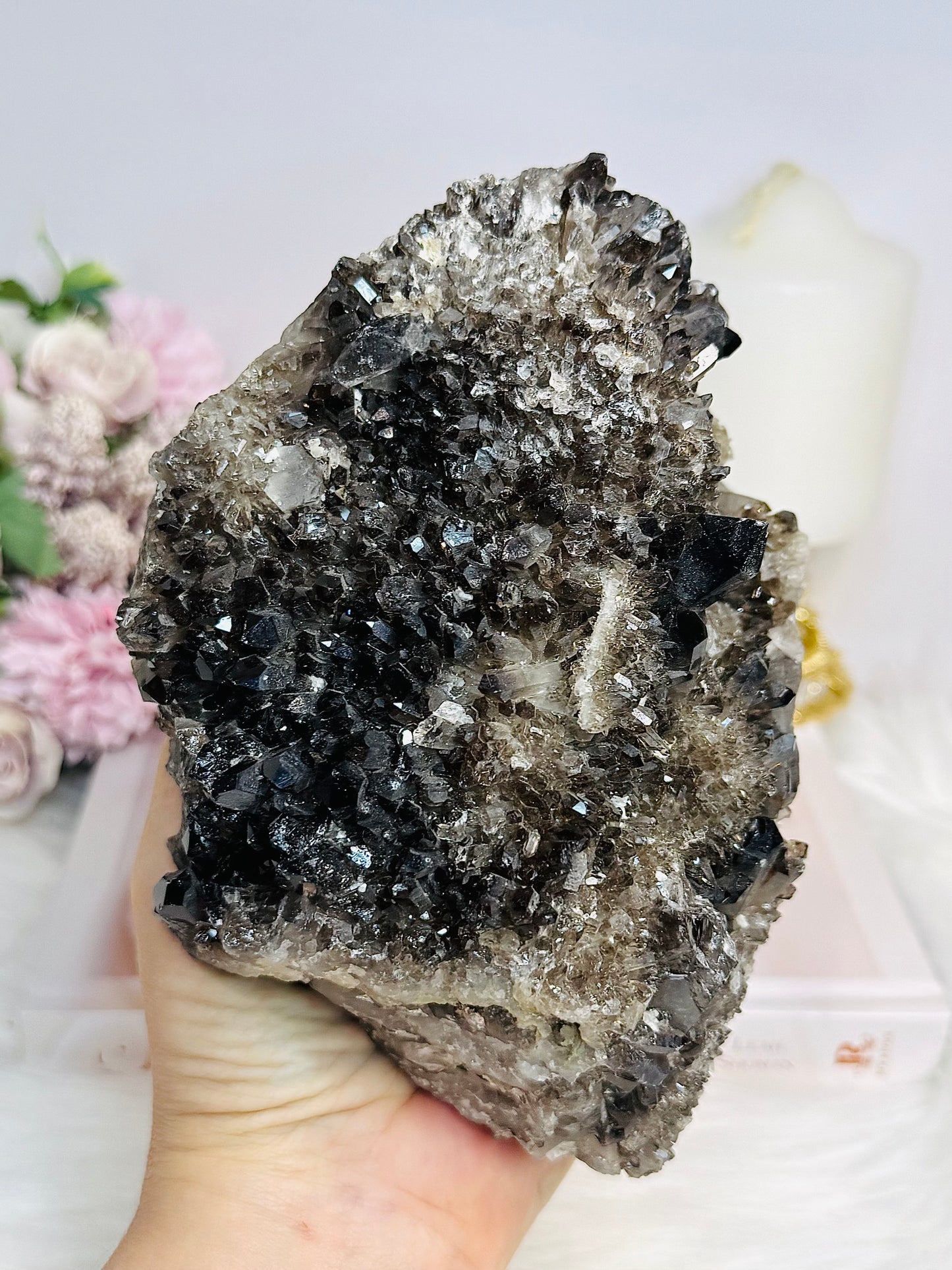 Chunky Large Smokey Quartz Cluster 1.6KG 18cm
