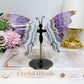 Crazy Lace Amethyst Wings on Stand 11cm