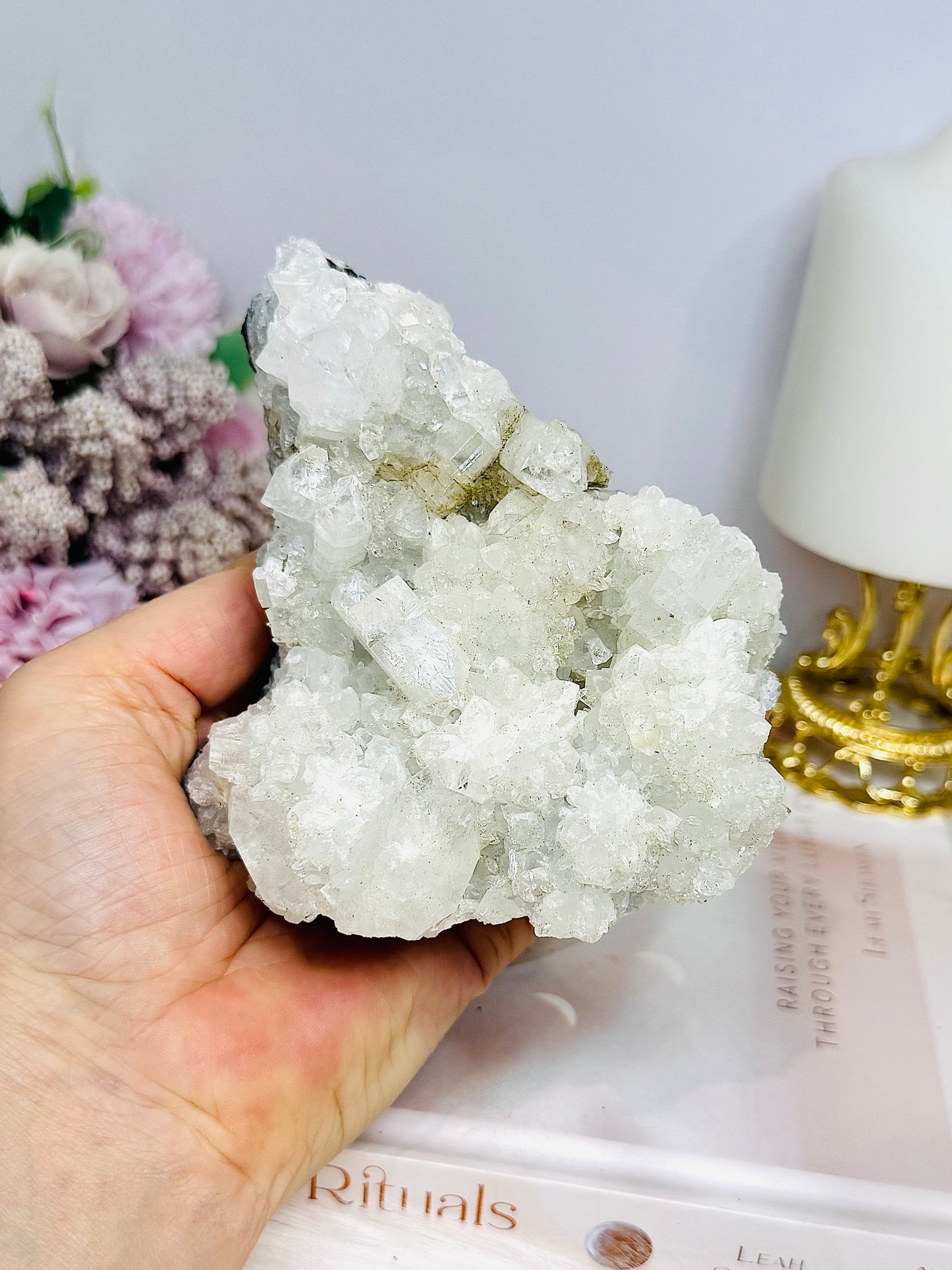 Natural Apophyllite Cluster 354g