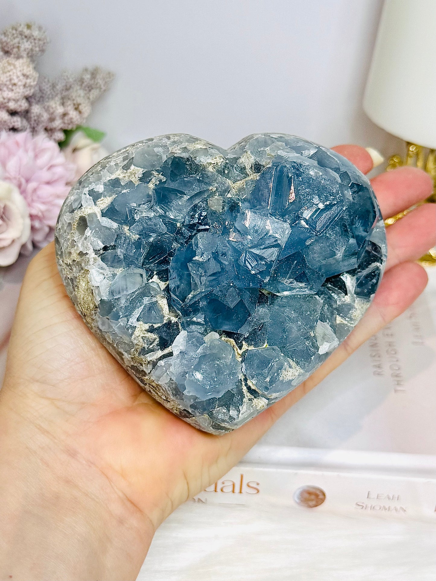 Large Deep Blue Large Chunky Celestite Heart 1.1KG