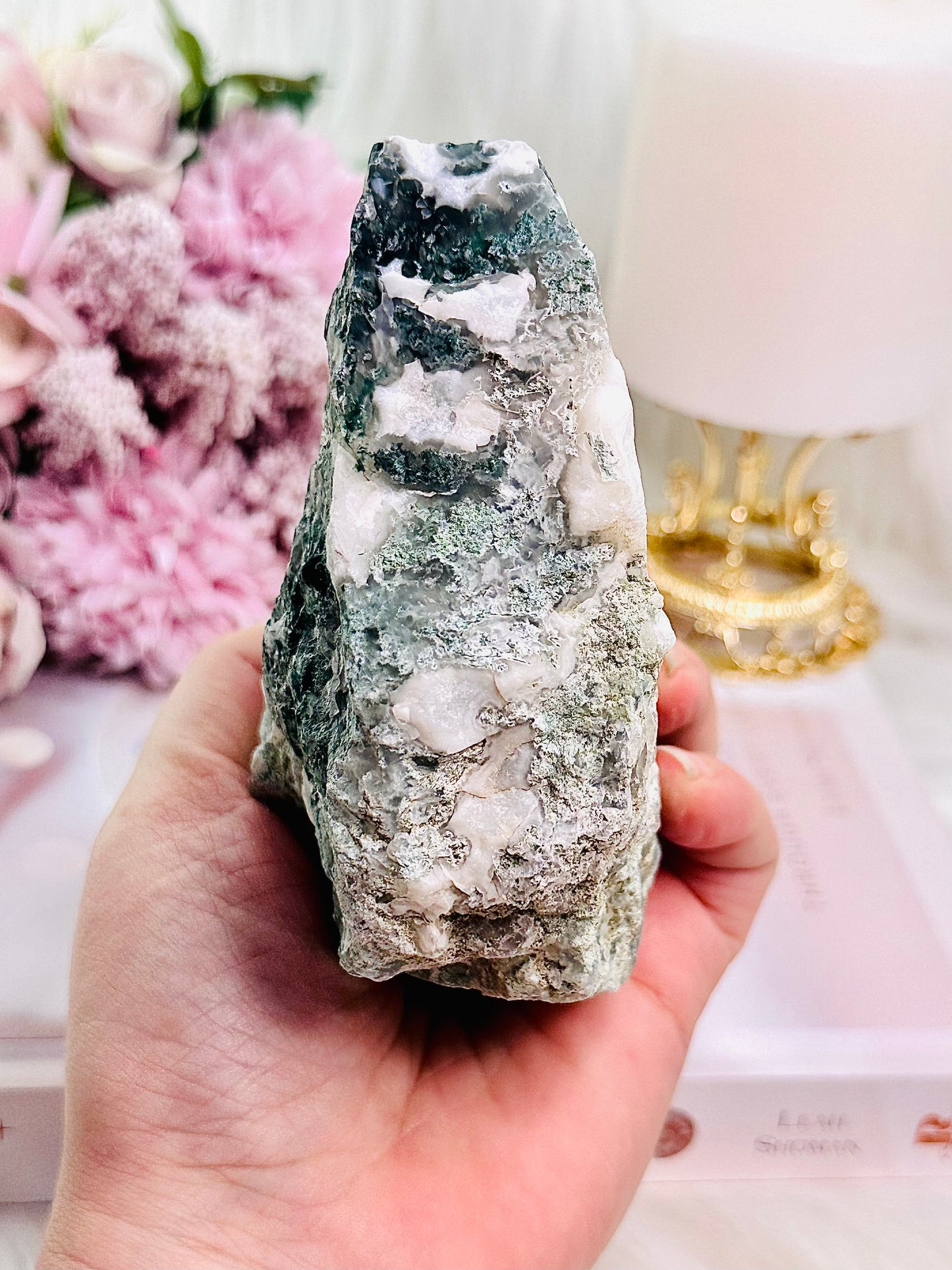 Peace & Tranquility ~ Beautiful Raw Natural Large 558gram Moss Agate Specimen