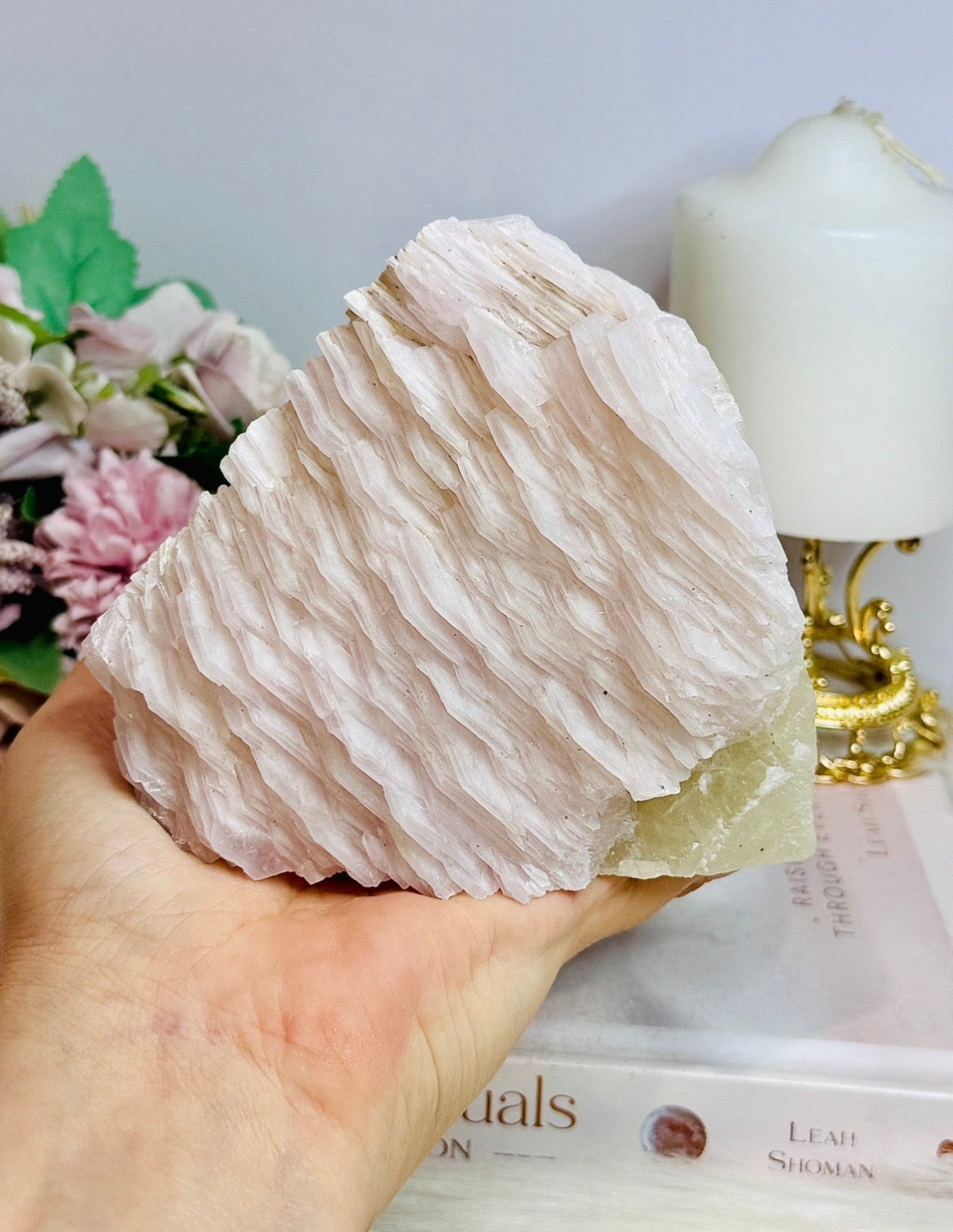 Rare Specimen High Grade Pink Mangano Calcite Freeform UV Reactive 763g