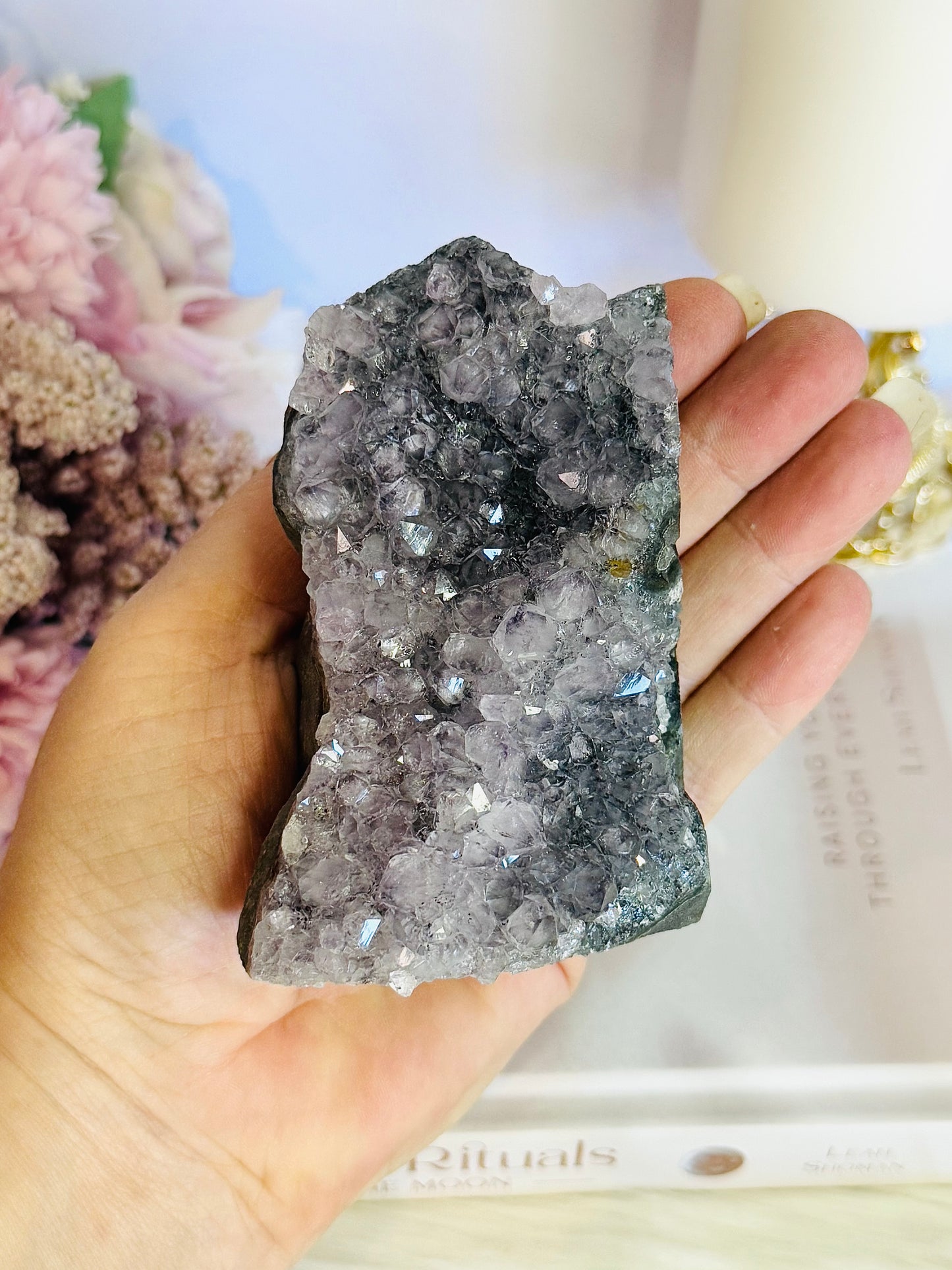 Natural Amethyst Base Cut Cluster From Brazil 9.5cm