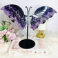 Large Chevron Amethyst Butterfly Wings On Stand 22cm x 28cm