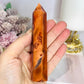 High Grade Carnelian Tower 12cm