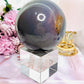 Magical & Incredible Large 821gram Perfect Druzy Agate Sphere On Stand From Brazil (Glass stand in pic is display only)