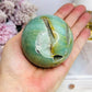 Druzy Sky Blue Quartz Sphere with Imperfections (chip) on Stand 360g