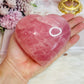 Fabulous Large Chunky High Grade Dark Pink Rose Quartz Carved Heart 698grams 10cm