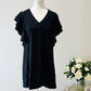 Black Dress with Ruffle Sleeves Size Medium